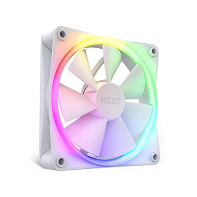 NZXT F120 RGB fan - RF-R12SF-W1 - enhanced RGB lighting customization - silent cooling - single (RGB fan and controller REQUIRED AND NOT INCLUDED) - 120 mm fan - white