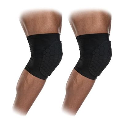 MC David Knee Pads Set with Cushioning for Adults -Black - Small (S) - Designed for Playing Sports: Basketball, Yoga, Pilates... Not Designed for Sliding!