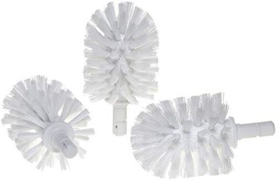 KEUCO Lot de 3 têtes de Brosse WC de Rechange interchangeables, 12,7 x 7,2 cm, Blanc, Fabricant d'origine