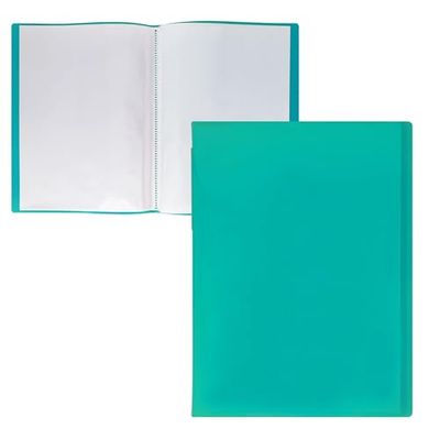 RAYLU PAPER - Carpeta con Fundas Transparentes Tamaño A4, Hecha de Polipropileno 100% Biodegradable, 30 Fundas Transparentes para Documentos en Casa y Oficina (A4, 30 fundas, Verde)