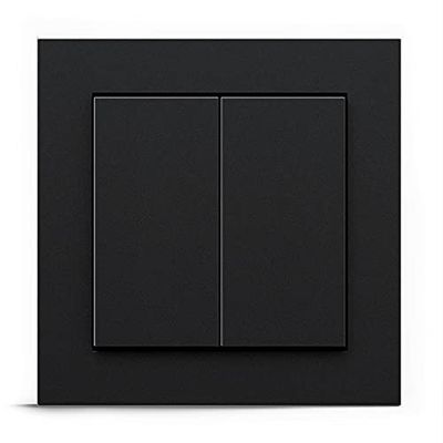 GIRA + Senic Friends of Hue Smart Switch | Compatibile con Philips Hue (senza batteria, nessuna ricarica) | Interruttore e dimmer wireless Homekit | Made in Germany | Nero