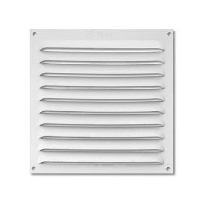 Zarivy Grille en Aluminium 150 x 150 mm avec moustiquaire Blanche, idéale pour la Ventilation et la Protection Contre Les Insectes.