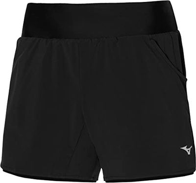 Mizuno 2 in 1 4.5 Corto Pantaloncini, Nebulose Blu, S Donna
