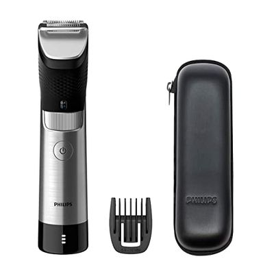 Philips Series 9000 beard trimmer with SteelPrecision technology including beard comb attachment and travel case (model BT9810/15)
