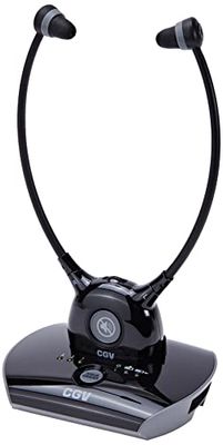 CGV HEL DOLFIN L Casque TV sans Fil avec Assistant auditif spécial sénior - Noir