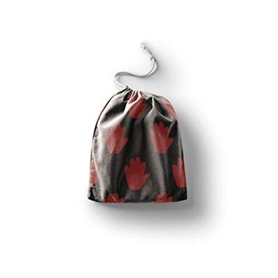 Bonamaison Imprimé Sacs de Coton avec Cordon, Sac D'Épicerie, Sac À Provisions, Réutilisables, Écologique, Pliable, Taille: 40x50 Cm