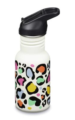 Klean Kanteen Fiets drinkflessen Classic Narrow (Flip Sport) met drinksluiting van roestvrij staal in de kleur roze met een volume van 355 ml, 1011207