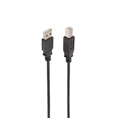 Ewent USB 2.0 Cable de Impresora Negro, 1.8 Metros, Tibo A Macho a Tipo B Macho