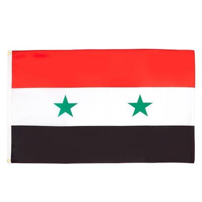 AZ FLAG - Drapeau Syrie - 150x90 cm - Polyester léger - Drapeau Syrien Avec Oeillets Métalliques Intégrés - 80g