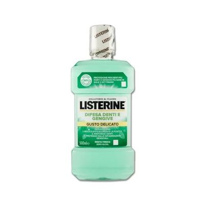 LISTERINE, Collutoire, défense des dents et des genres, goût délicat, zéro, triple action, dents plus forts, Gencives plus saines, Menthe délicate, 500 ml