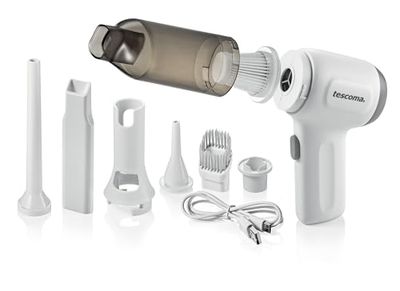 Tescoma Aspiradora de Mano sin Cable ProfiMATE, 60 W, 75 Decibeles, Plástico Resistente, Blanco