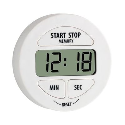 TFA 38,2022,02 - Temporizador e cronómetro, 54 x 54 x 16,5 mm, LR44, branco