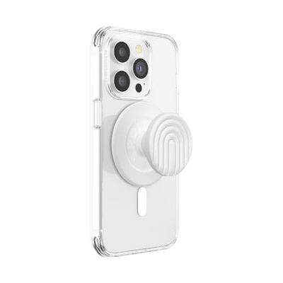 PopSockets: PopGrip Round per Magsafe - Anello Adattatore per MagSafe Incluso - Supporto e Impugnatura per Telefoni Cellulari e Custodia con un Top Intercambiabile - PopOut Curves Coconut Creme