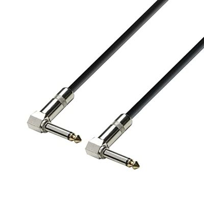 Adam Hall Cables 3 STAR IRR 0030 - Câble Instrument Jack 6,35 mm mono coudé vers Jack 6,35 mm mono coudé 0,3 m