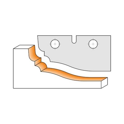 CMT Orange Tools 695.012A - Paar Messen voor Horizontale Deuren -A- HW (50X25X2)