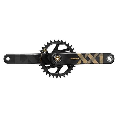 SRAM 710845813580, guarnitura xx1 Eagle pedivella 170mm Corona 34 Direct Mount 12 velocità Dub Gold Boost Unisex Adulto, Nero, Taglia Unica
