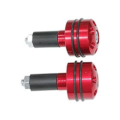Forbikes 12-0193 Cp.Stabilizzatori Manubrio Traforato Alluminio con O-Rings, Rosso, 17 mm