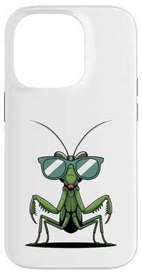 Cool Praying Mantis Bug Design With Sunglasses Funny Art Custodia per iPhone 14 Pro