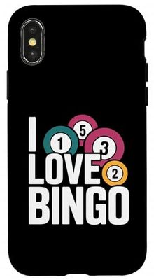 I Love Bingo Enthusiast Game Night Case for iPhone X/XS