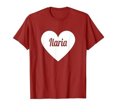 I Love Ilaria, I Heart Ilaria - Nombre Corazón Personalizado Camiseta