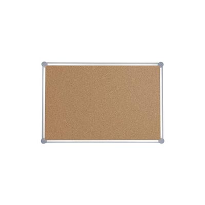 MAUL 6295584 Fixed Bulletin Board Aluminium, Liège Marron, Gris Tableau d'Affichage pour Annonces