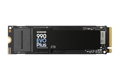 Samsung SSD Interne 990 EVO Plus, NVMe 2.0 PCIe 4.0 x 4 / 5.0x2, 2 To, Vitesse de lecture jusqu'à 7250 Mo/s, Idéal pour le gaming et la bureautique, MZ-V9S2T0BW