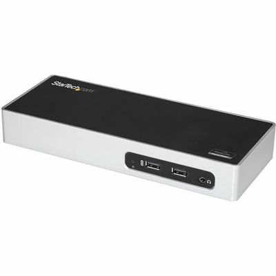 StarTech.com Docking Station USB 3.0 para Dos Monitores HDMI y VGA o DVI - Replicador de Puertos USB 3.0 para Ordenador Portátil