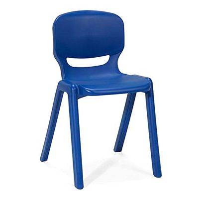 Morleys Ergos Durable Stacking School Classroom Chair Size 7 Seat Height 460, Deep Blue