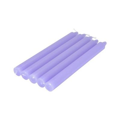 Set van 5 kandelaarskaarsen, 20 cm, Essentiel, kleur: paars