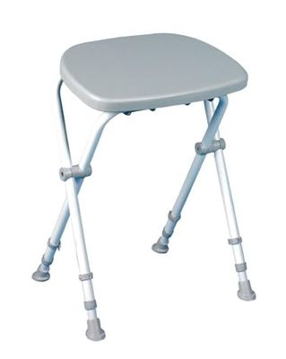 Homecraft Sherwood Folding Standard Stool, Height Adjustable Shower and Bath Stool, Shower Aid for Elderly, Disabled and Handicapped Individuals