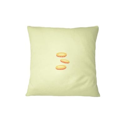 Bona Basics, Funda de cojín Decorativa,Decoración del hogar, para sofá, cafetería, Tamaño: 45X45 cm, Color: Amarillo Claro