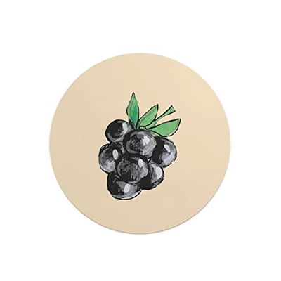 Questo Casa, Digitalt tryck runt musmatta, halkfri undersida för kontor och hem, diameter: 22 cm