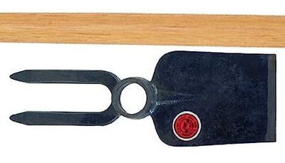Pattes de Jardin, forgées, Carre/Cornes, Manche 128 cm