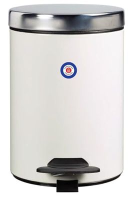 Poubelle de salle de bains à pédale. Capacité 3L, Fabrication française, Seau intérieur amovible, Large pédale DUO ROSSIGNOL