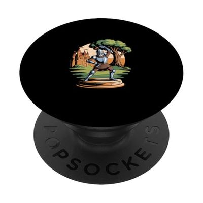 Caballero valiente y castillo escena de fantasía PopSockets PopGrip Adhesivo