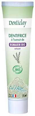 Ciel d'Azur Denticlay Cosmébio Romarin Nettoyant Dentifrices 75 ml - Lot de 2