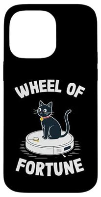 Wheel Of Fortune Cat On Robot Vacuum Cleaner Cat Case for iPhone 14 Pro Max