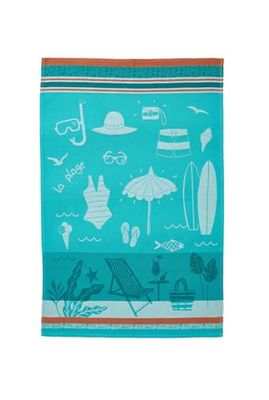 Coucke Printed Cotton Jacquard Tea Towel, Beach Towel, 50 x 75 cm