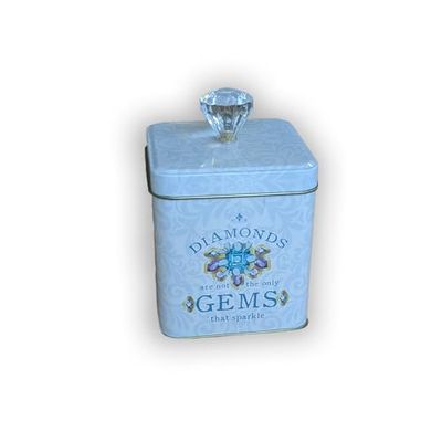 Pigna x Bridgerton, caja metálica, organizador, detalle de diamante
