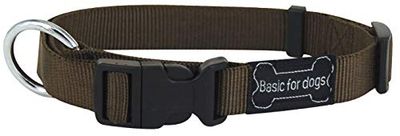 Wouapy Collier Pour Chien Basic Line Wouapy, Collier Marron De 44/65 Cm Pour Chien Brun