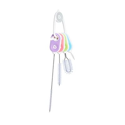 Munchkin Details Sippy Cup Cleaning Brush Set (Straw Brush, Spout Brush, Lid and Threads Brush and Detail Brush), Pack of 4