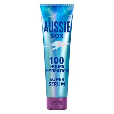 Aussie Super Serum Leave In Conditioner Hair Serum Treatment, For Dry, Damaged Hair. 100 Hours of Hydration, Smooth, Soften, Detangle, Prevent Split Ends and Boost Shine, 160ml