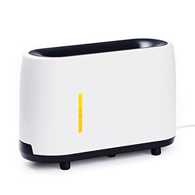 Promed Aromadiffuser, luchtbevochtiger, 240 ml, ultrasone luchtbevochtiger, AL-240 FL, met automatische uitschakeling en vlammeneffect, geurolie-diffuser voor etherische oliën