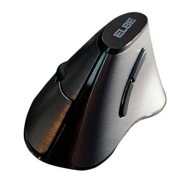 Elbe RT-102 Ergonomische verticale draadloze muis, ontwerp om pols en onderarm te ontspannen tijdens gebruik, opbergvak voor nano-USB-ontvanger, 800 dpi, zwart