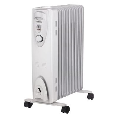 Bastilipo - Radiateur à bain d'huile compact 2000 W, 9 éléments, 3 niveaux de puissance, RAC9-2000