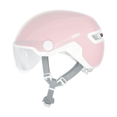 ABUS HUD-Y ACE city - casco da bici alla moda con visiera e luce posteriore a LED magnetica e ricaricabile - per uomo e donna - nero, taglia M