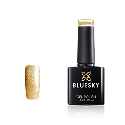 Vernis à ongles gel Bluesky, Platinum 01, Topaze impérial, or, longue durée, résistant aux puces, 10 ml (nécessite du séchage sous lampe LED UV)