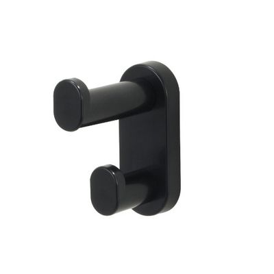 Safco Double Wall Mount with Plastic Hook - Black