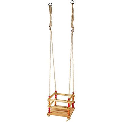 Small Foot Kleinkindschaukel aus Holz, fördert Das Gleichgewichtssystem, Outdoor/Indoor, AB 18 Monaten, 1049 1049 cm, Color Madera, NS