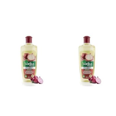 Vatika Naturals Red Onion Hair Oil 200ml | For Anti Hair Fall | Enriched with the Goodness of Rosemary and Olive Oil I 100% Natural Oil Extract | Strengthening Hair From Root To Tip (Pack of 2)